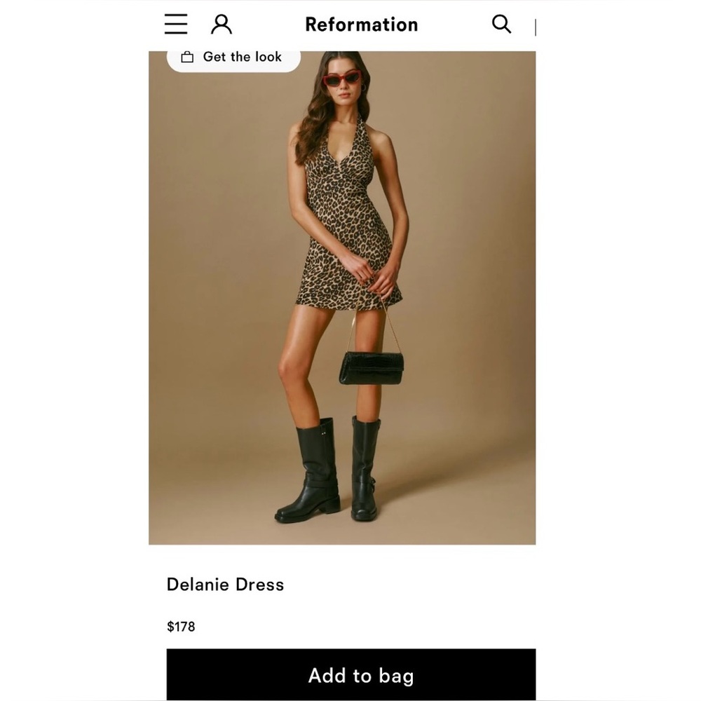 Reformation Delanie Dress, Size Medium